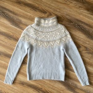 Lauren Ralph Lauren Angora Rabbit Hair Blend Fair Isle Sweater